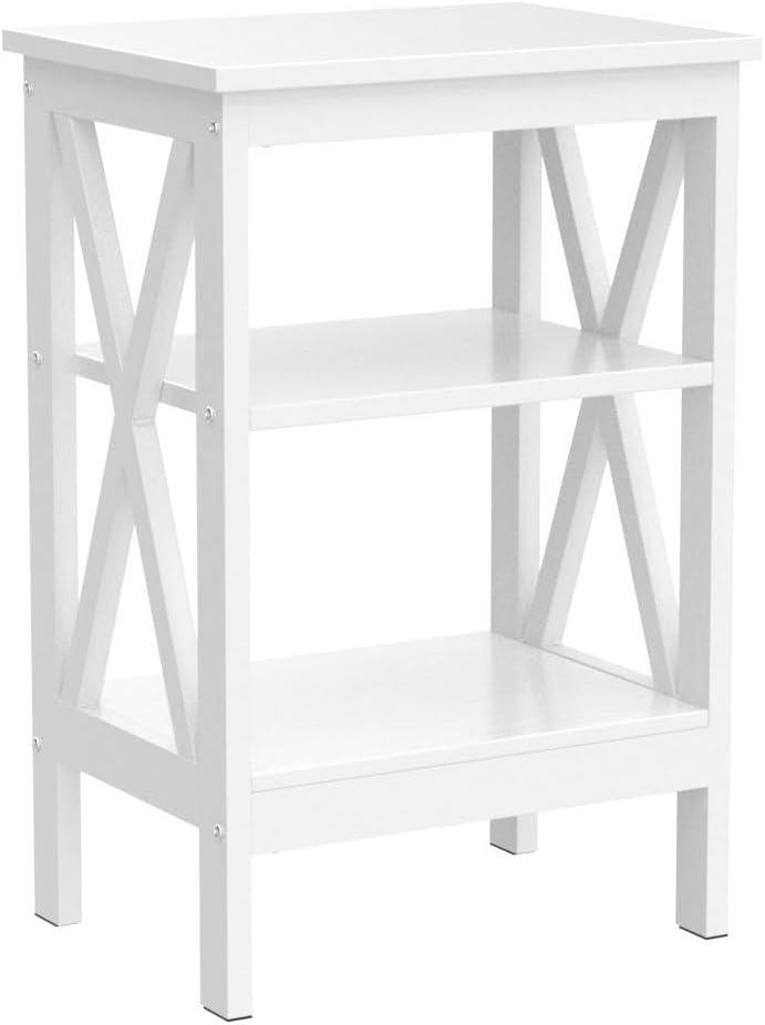 VECELO Modern Nightstand Side End Table with 3-Tiers Open Storage Shelf, 1 pack/2 packs - VECELO
