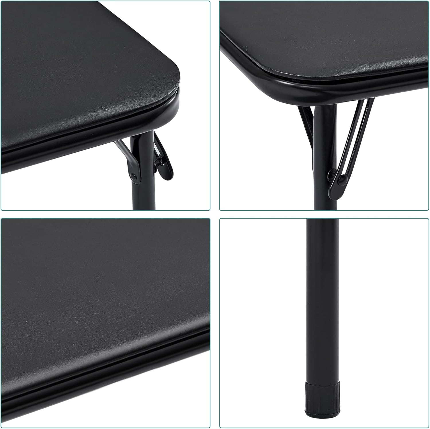 VECELO Kids Folding Activity Table and Chairs 5 Pcs Set/3 Pcs Sets, Portable - VECELO