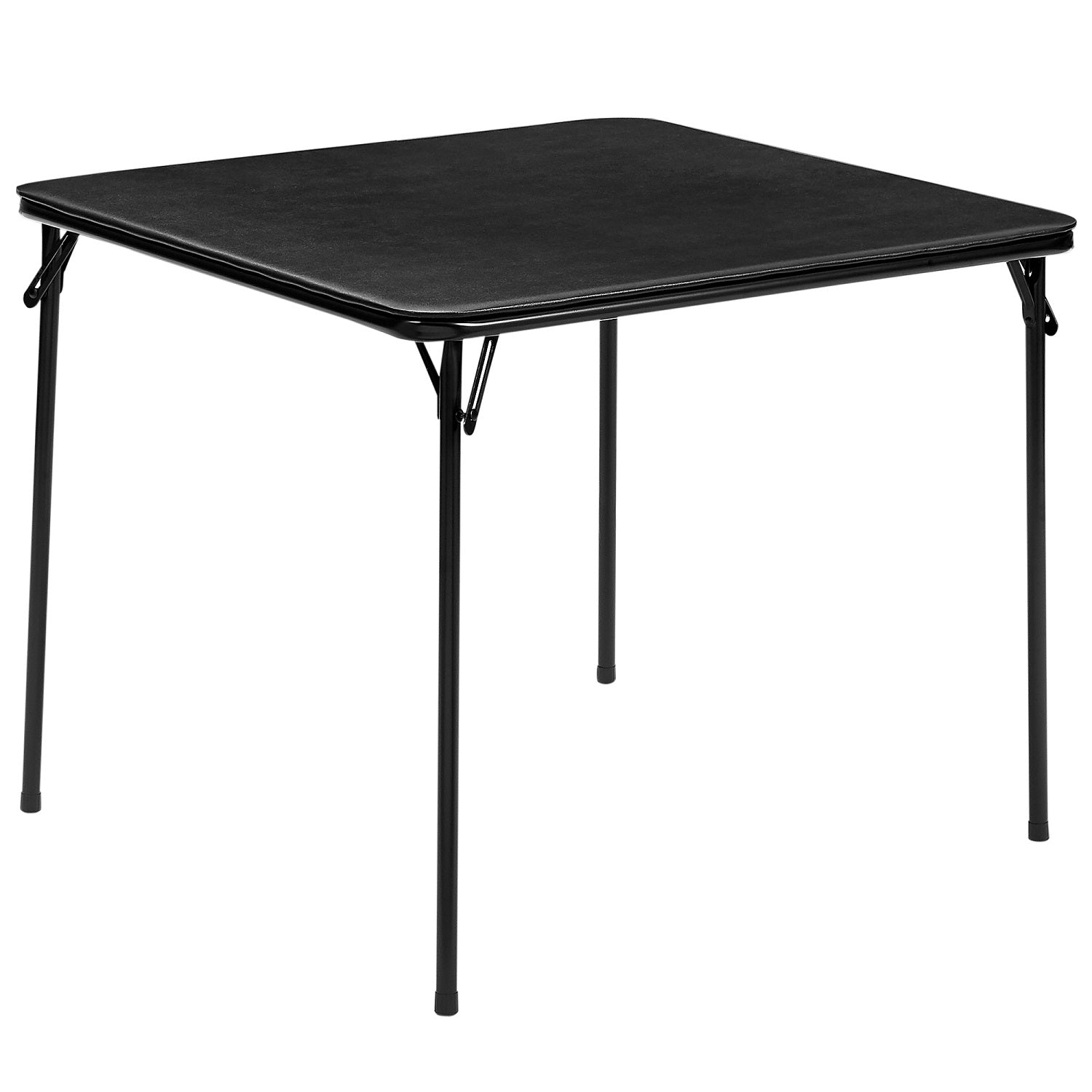 VECELO Portable Folding Card Table Square and Chair Sets with Collapsible Legs & Vinyl Upholstery (5 PCS) - VECELO