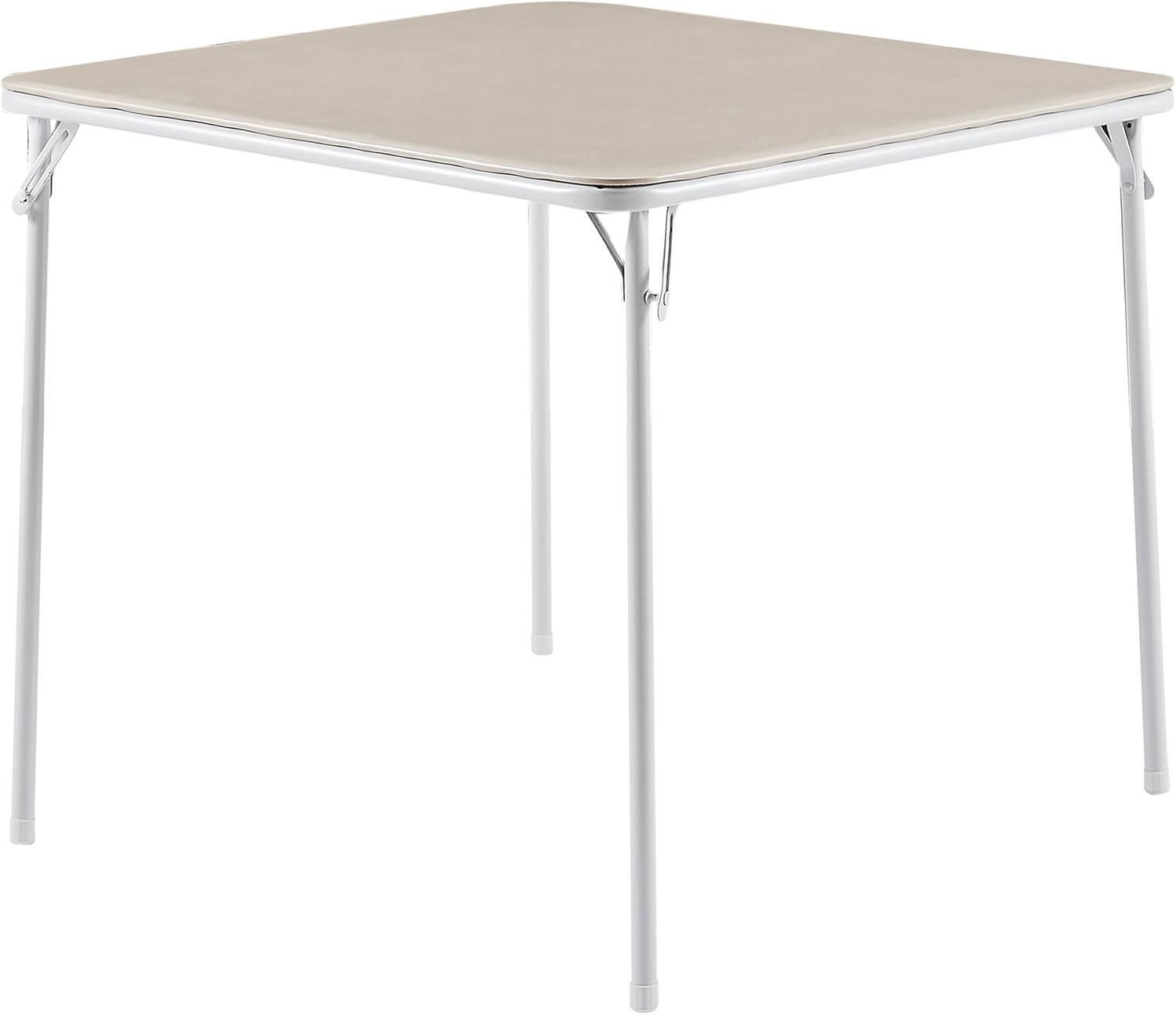 VECELO Portable Folding Card Table Square and Chair Sets with Collapsible Legs & Vinyl Upholstery (5 PCS) - VECELO
