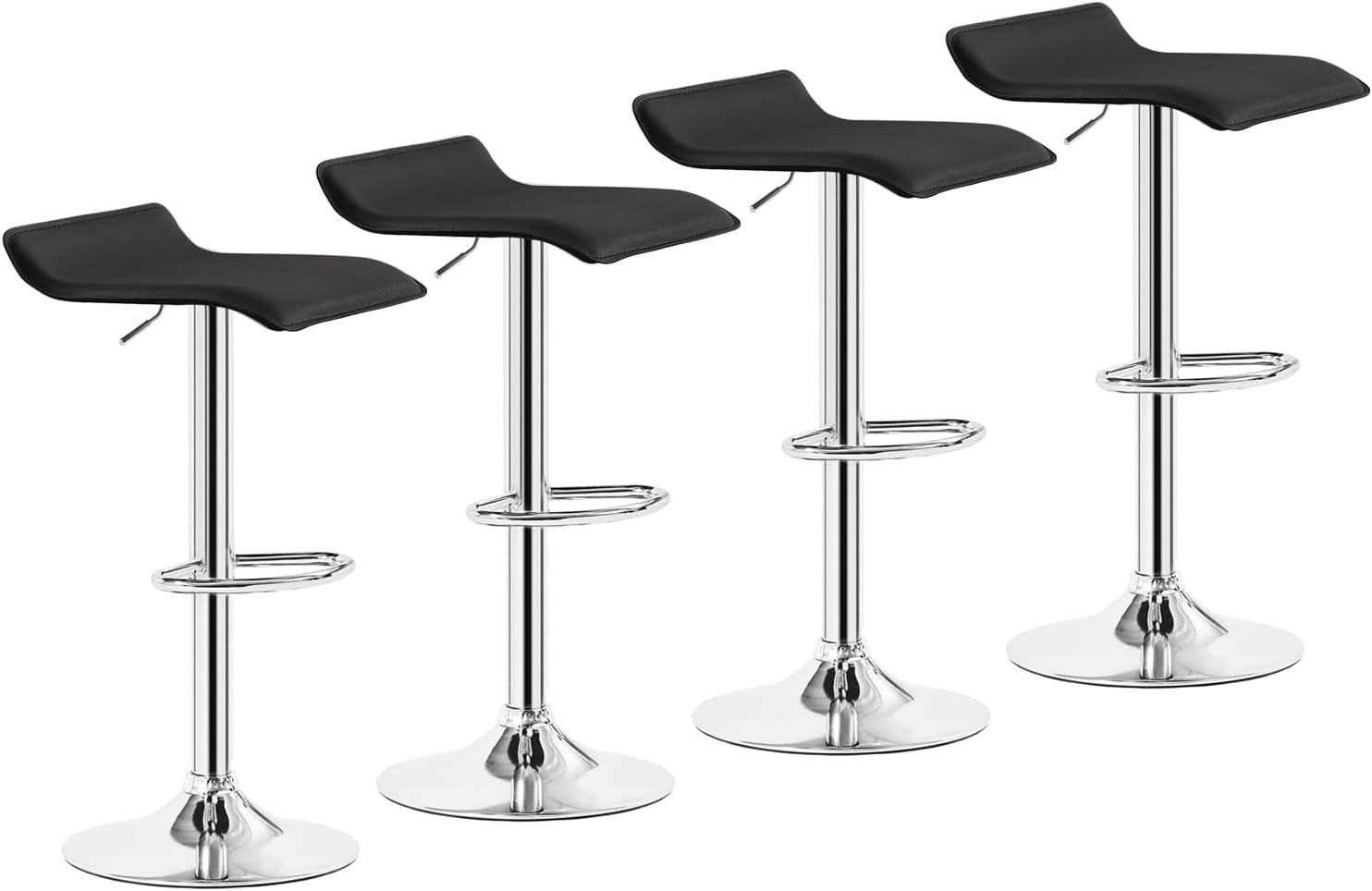 VECELO Counter Height Bar Stools Set of 2, Adjustable Barstools