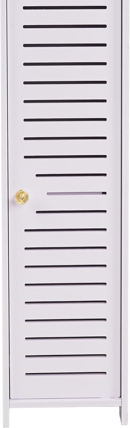 VECELO Small Bathroom Cabinet, Storage Cabinet with Toilet Paper Scroll