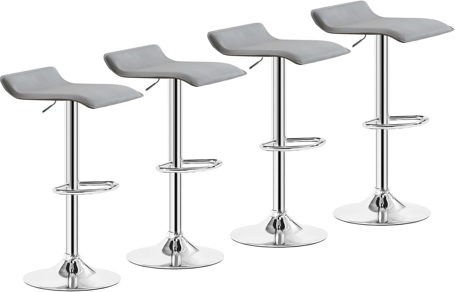 VECELO Counter Height Bar Stools Set of 2, Adjustable Barstools