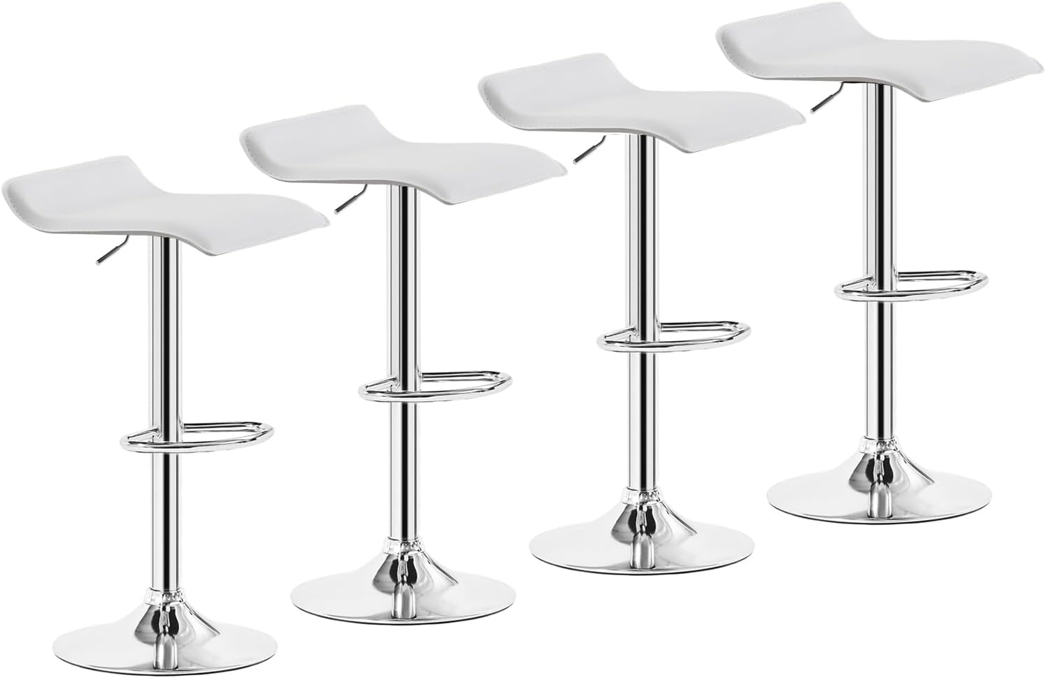 VECELO Counter Height Bar Stools Set of 2, Adjustable Barstools