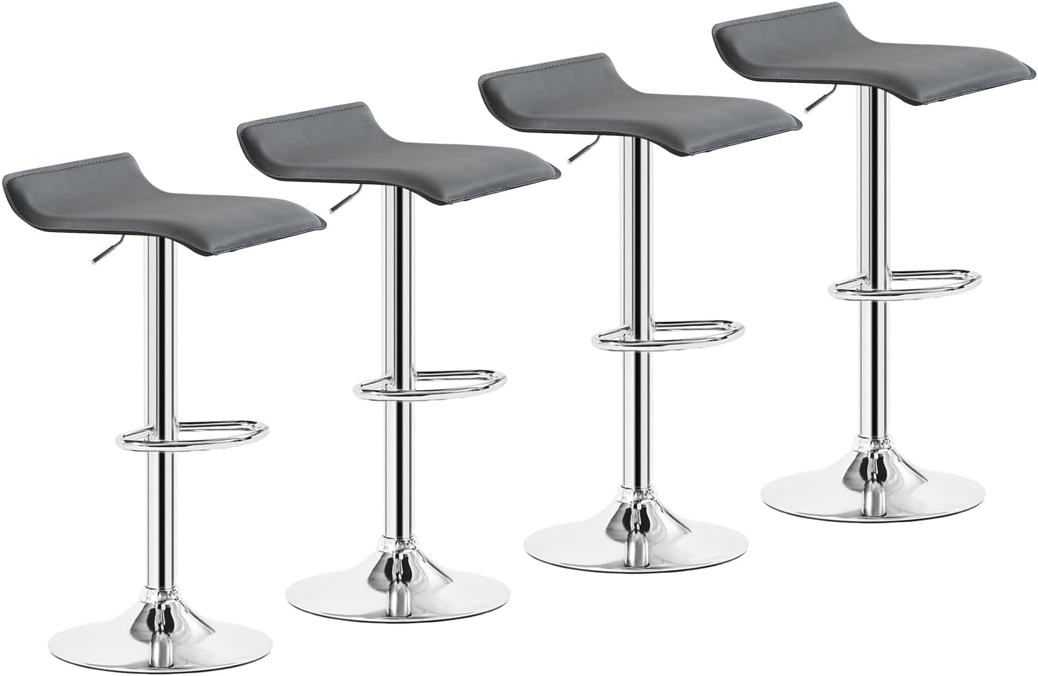 VECELO Counter Height Bar Stools Set of 2, Adjustable Barstools