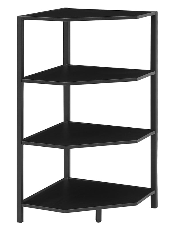 VECELO 31" Tall Corner Shelf/4-Tier Display Shelves with Metal Frame