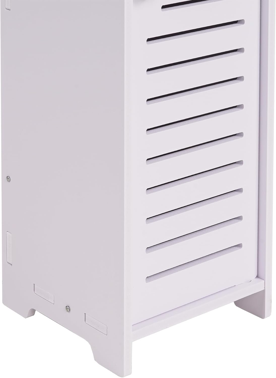 VECELO Small Bathroom Cabinet, Storage Cabinet with Toilet Paper Scroll