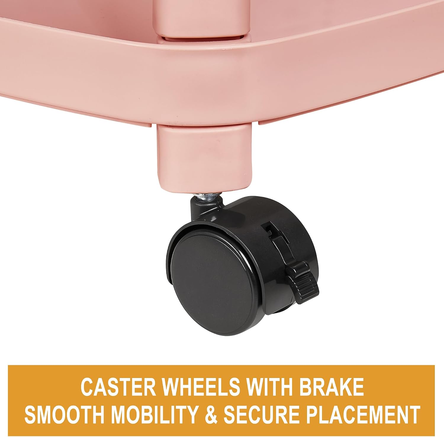 VECELO Rolling End Side Table with Lockable Wheels