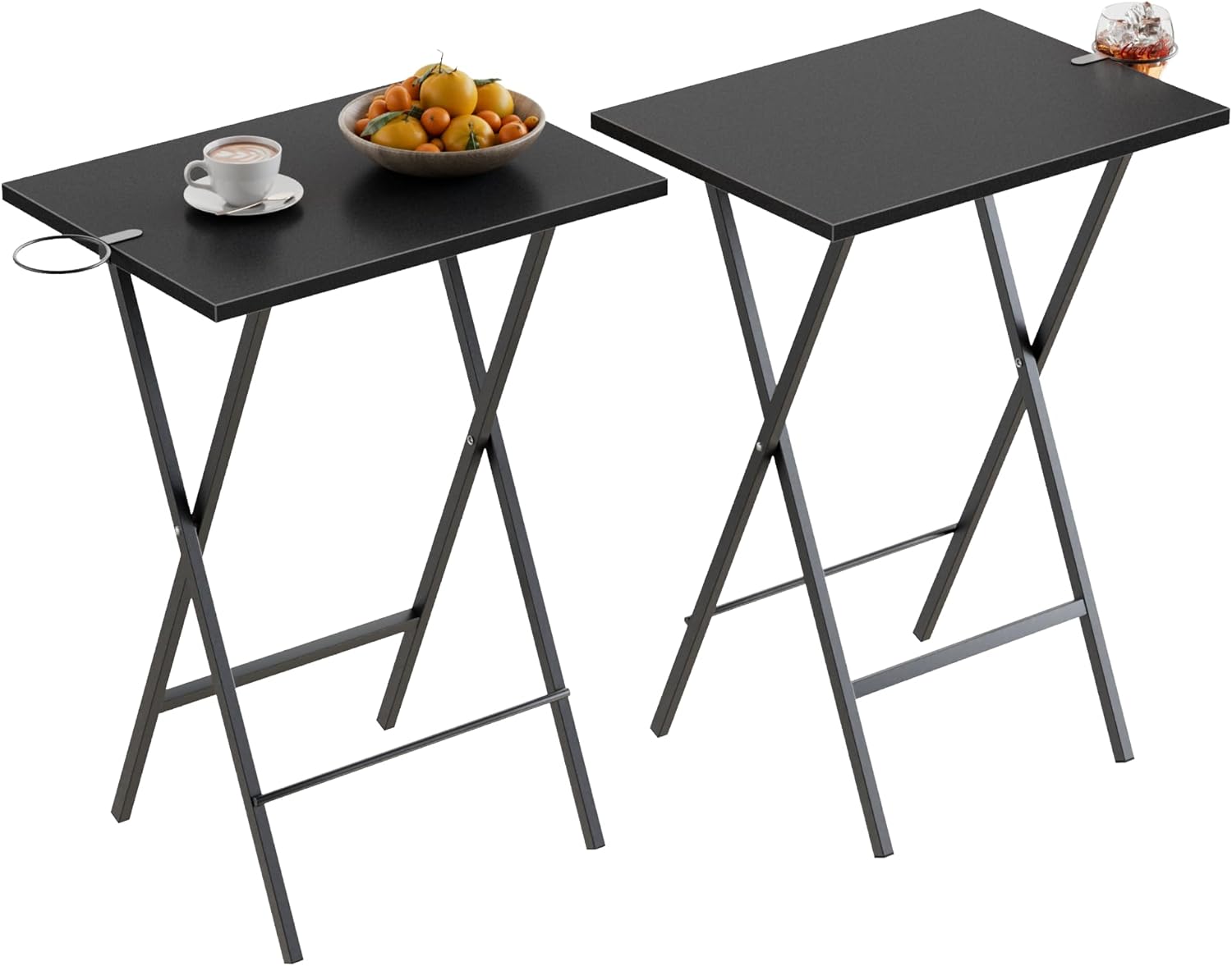 VECELO Folding TV Tray for Eating Set of 2