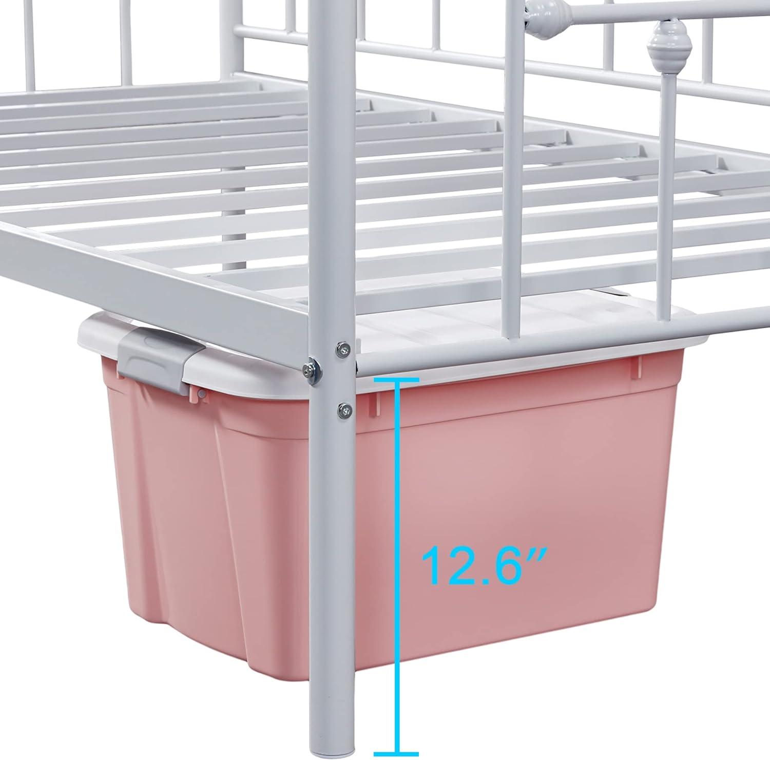 VECELO Daybed Frame, Twin Size Metal Platform Bed with Headboard - VECELO