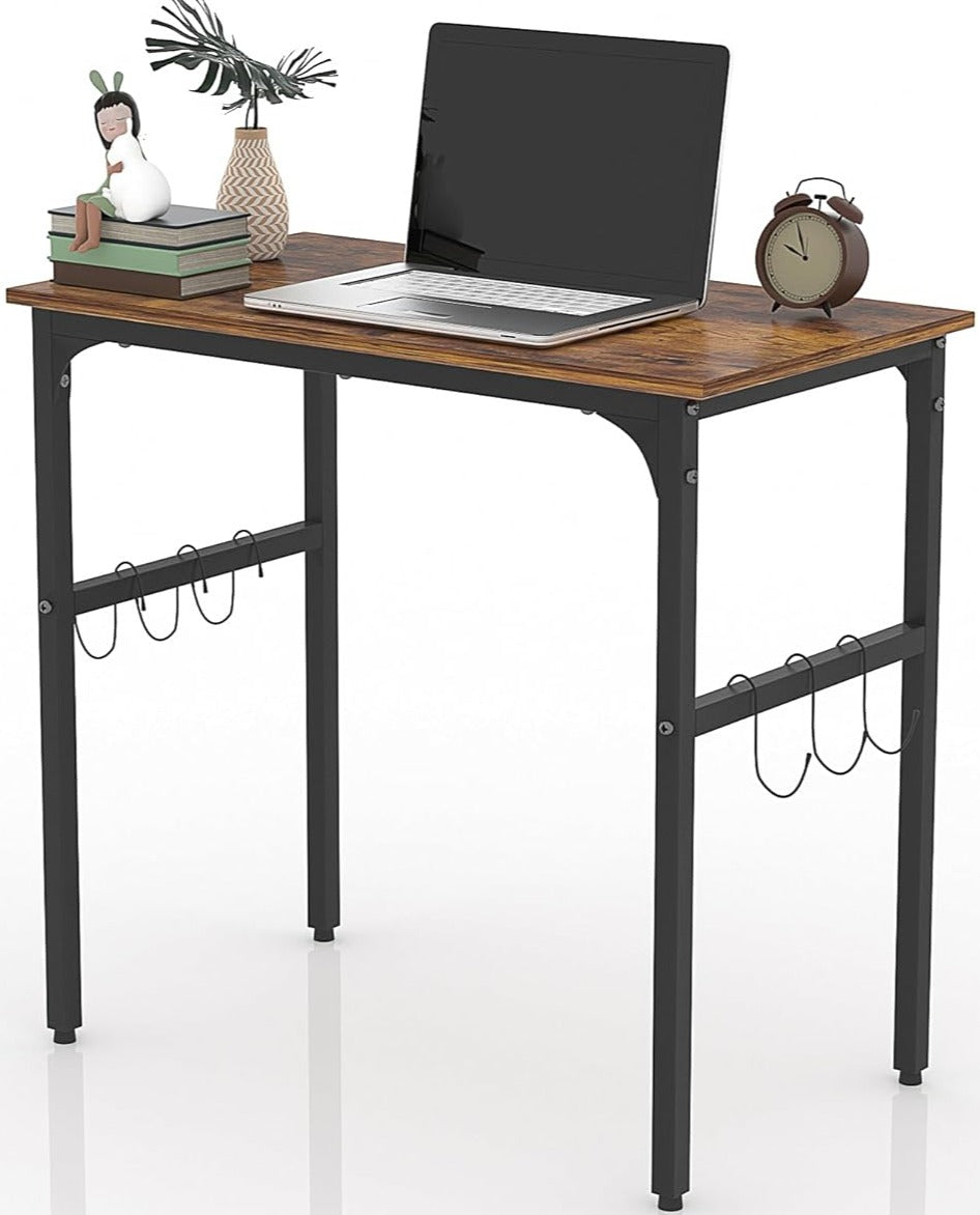 VECELO Industrial Simple Style Wood Table & Metal Frame Home Office Computer Desk - VECELO