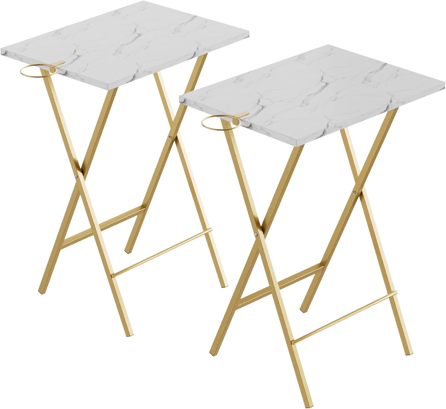 VECELO Folding TV Tray for Eating Set of 2