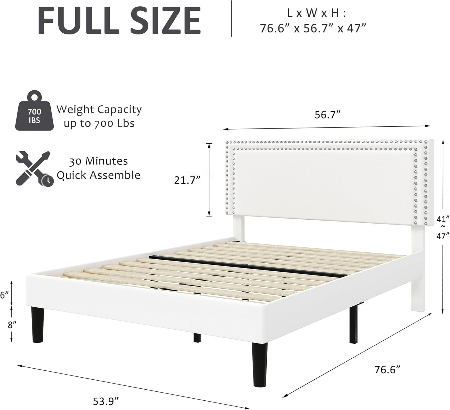 VECELO Modern Platform Bed Frame/Mattress Foundation