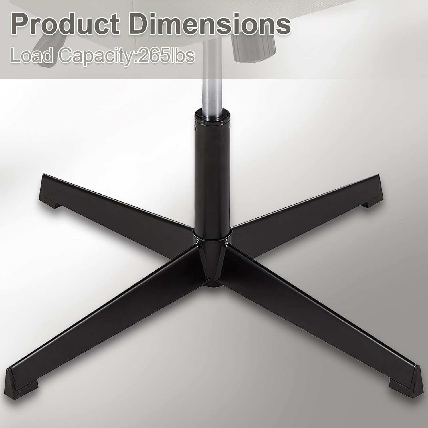 VECELO Armless Office Chair No Wheels Fabric Padded Cross Legged - VECELO