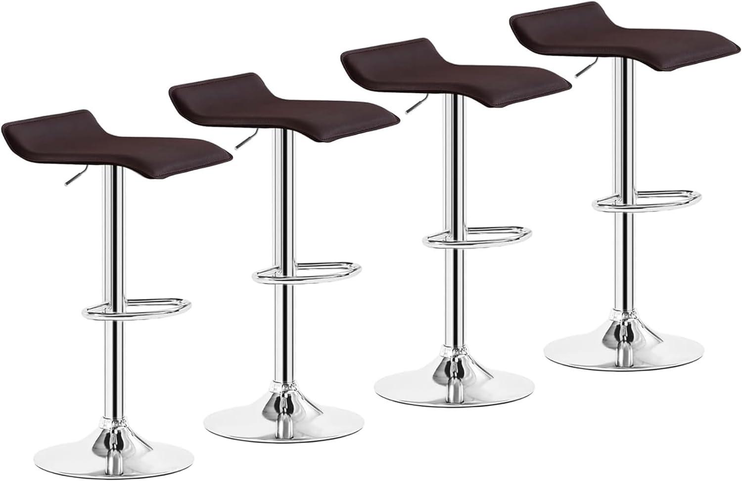 VECELO Counter Height Bar Stools Set of 2, Adjustable Barstools
