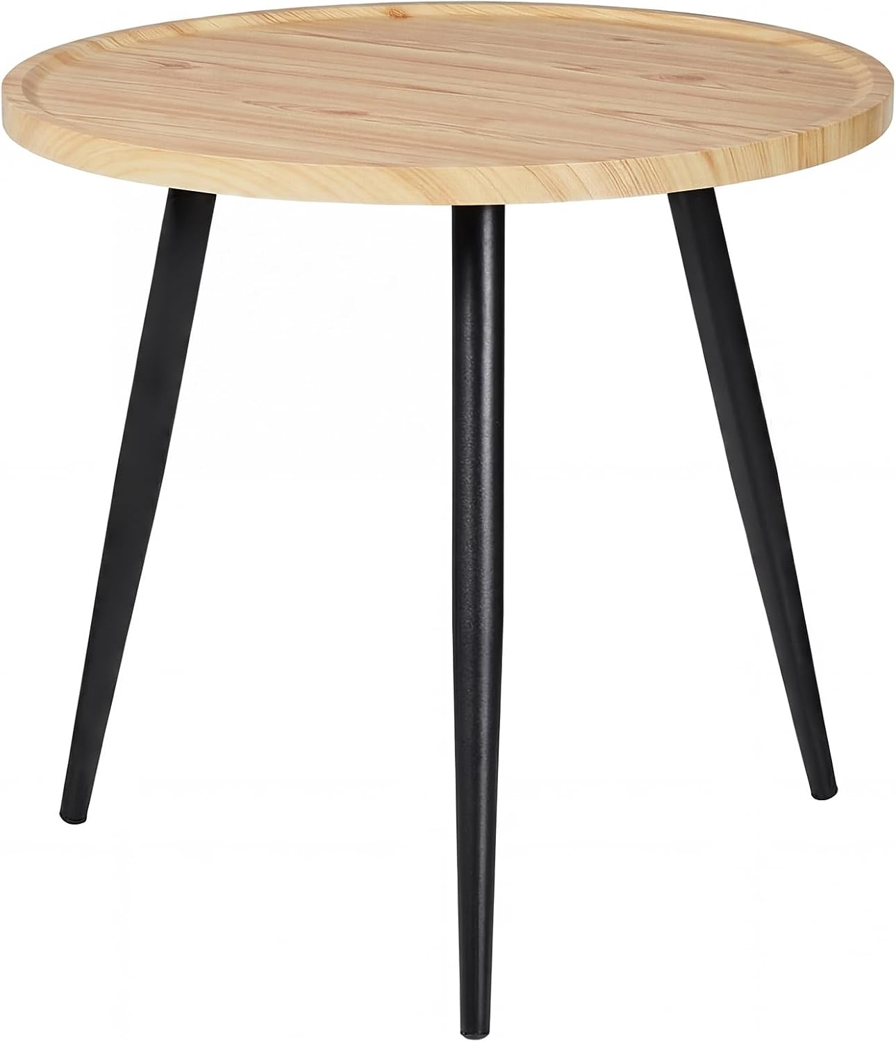 VECELO Modern Side Table, Round Small End Table