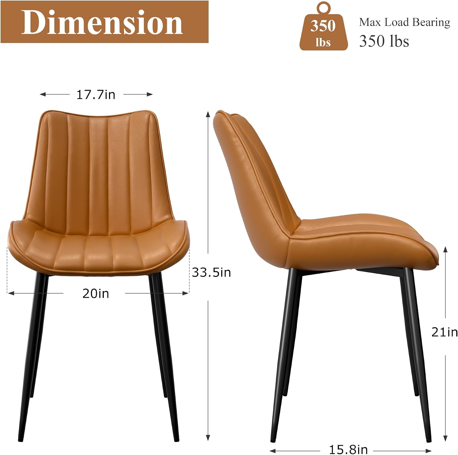 VECELO Dining Chairs Set of 2