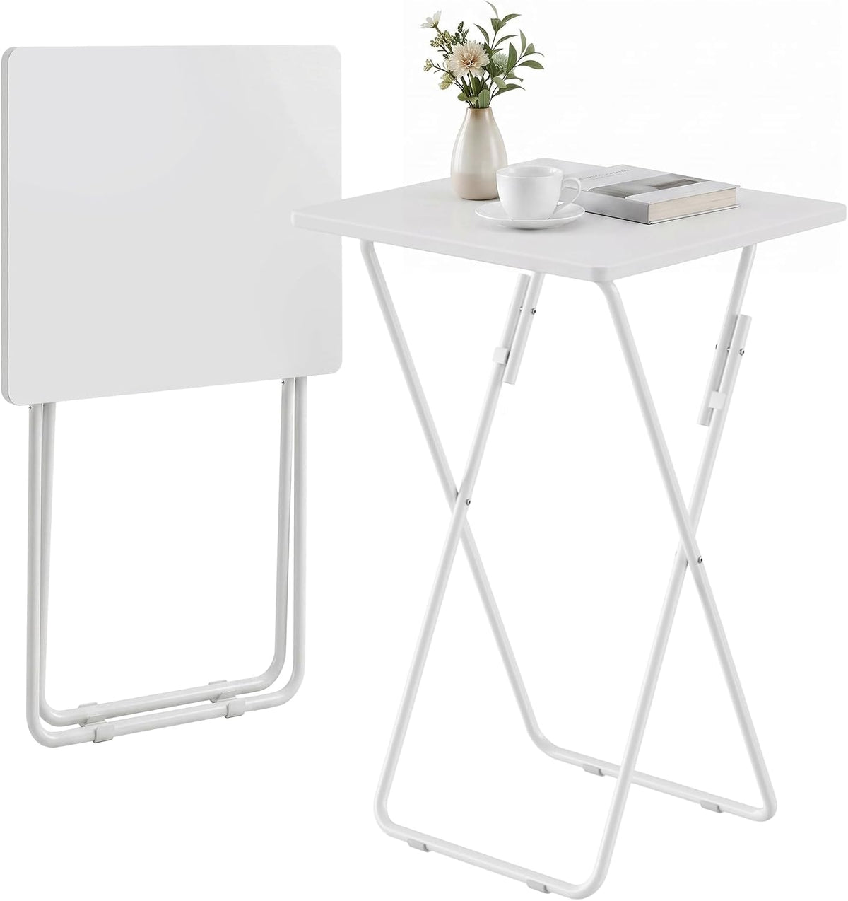 VECELO Folding Table Portable TV Snack Trays No Assembly Required