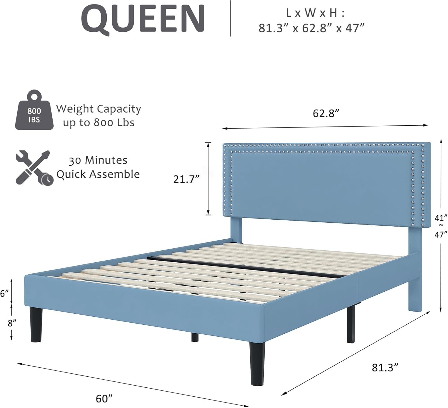 VECELO Modern Platform Bed Frame/Mattress Foundation