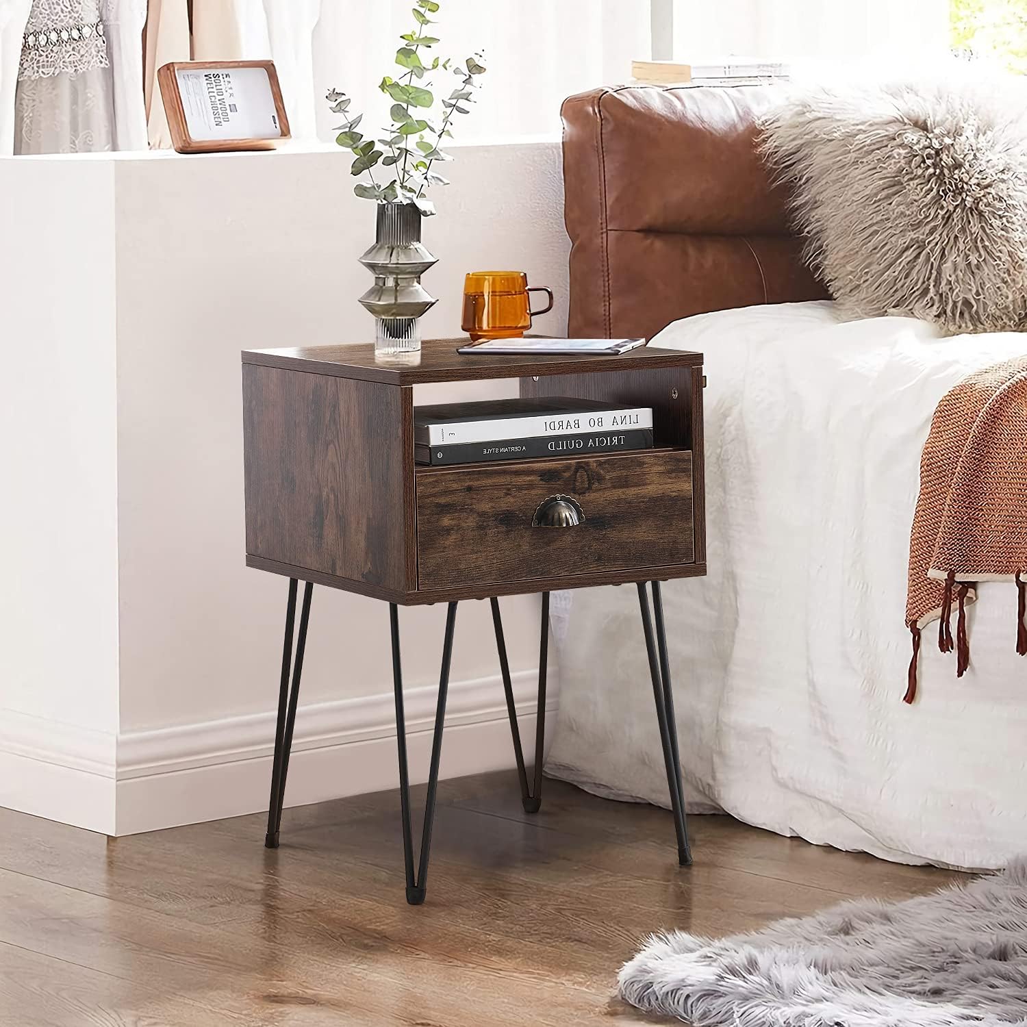 VECELO Set of 2 Nightstand