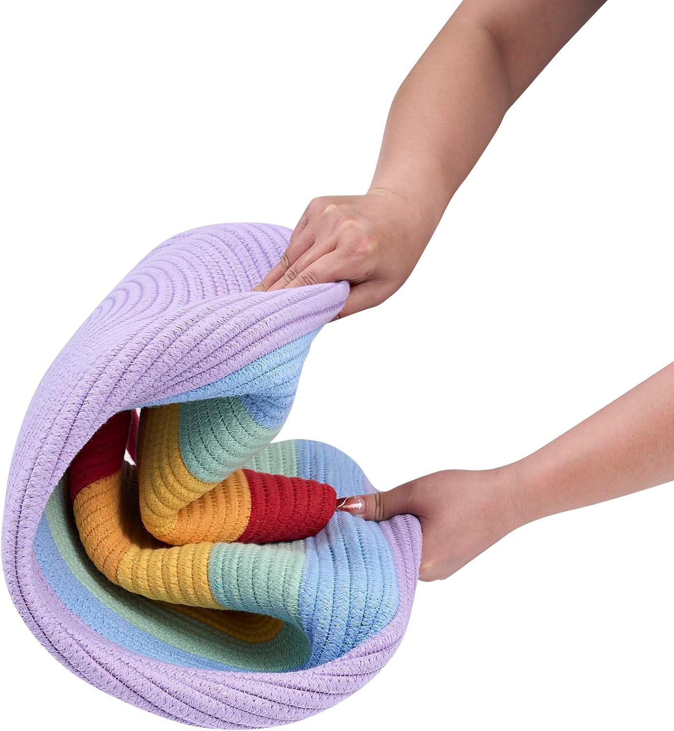 VECELO Large Blanket Basket (20.1" x 12.6")