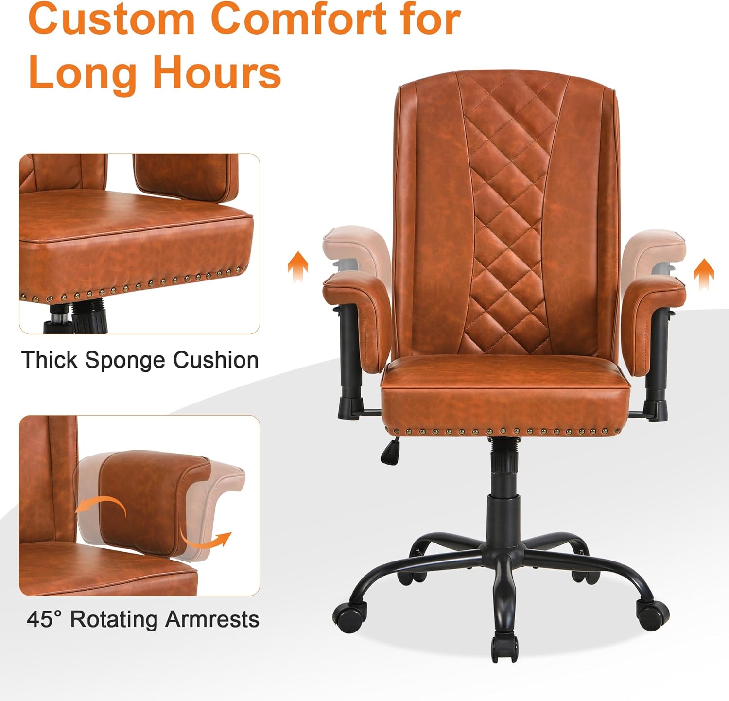 VECELO Ergonomic Office Chair – High Backrest with Tilt