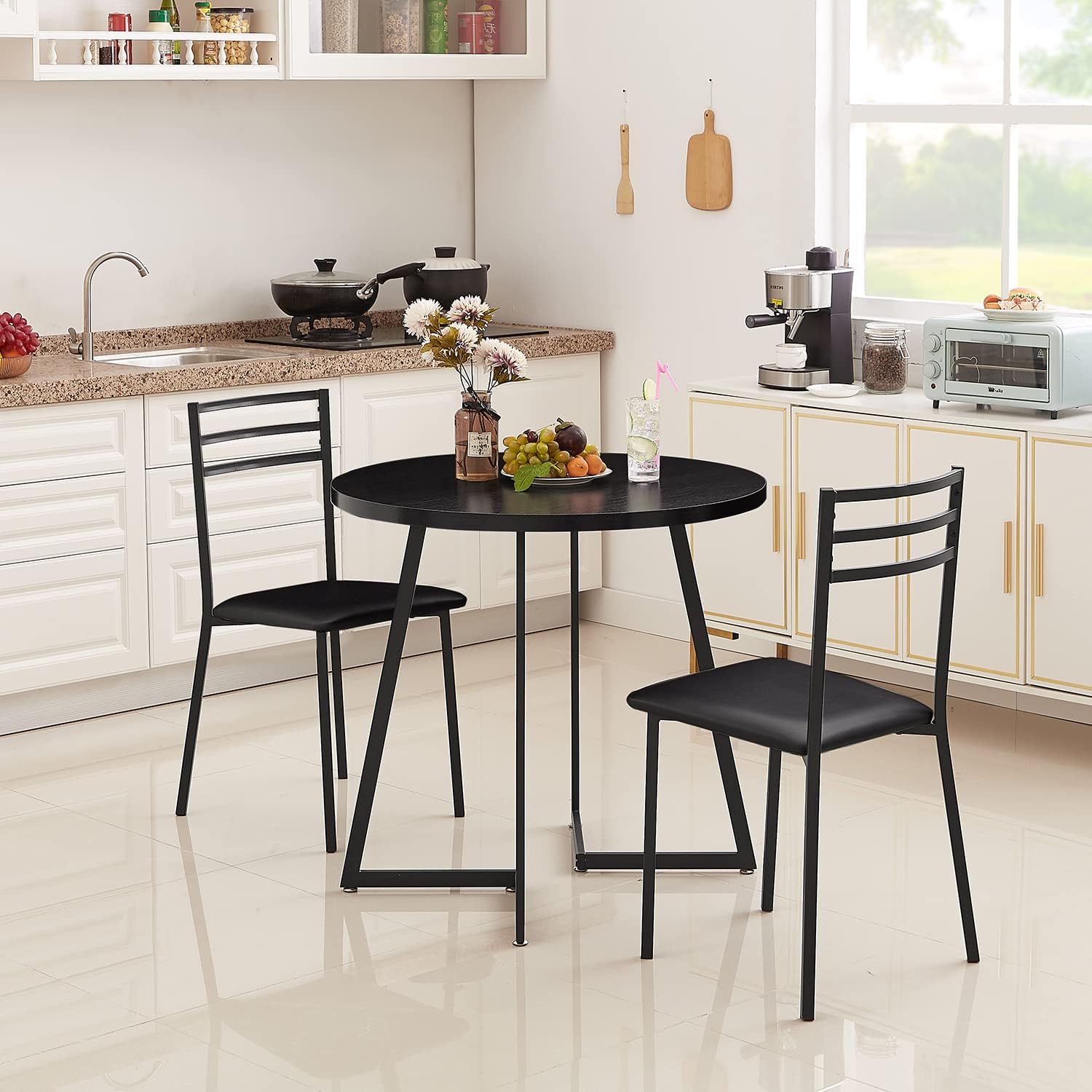 VECELO 3 Piece Kitchen Dining Room Set - VECELO