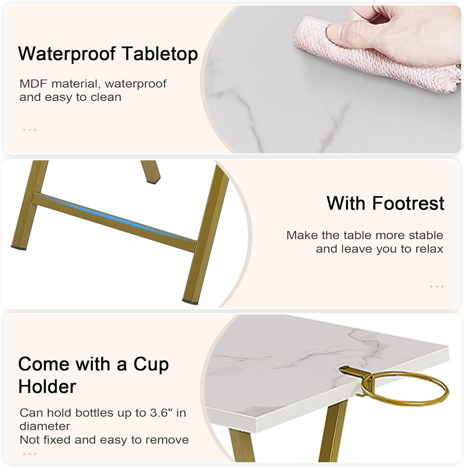 VECELO Folding TV Tray for Eating Set of 2