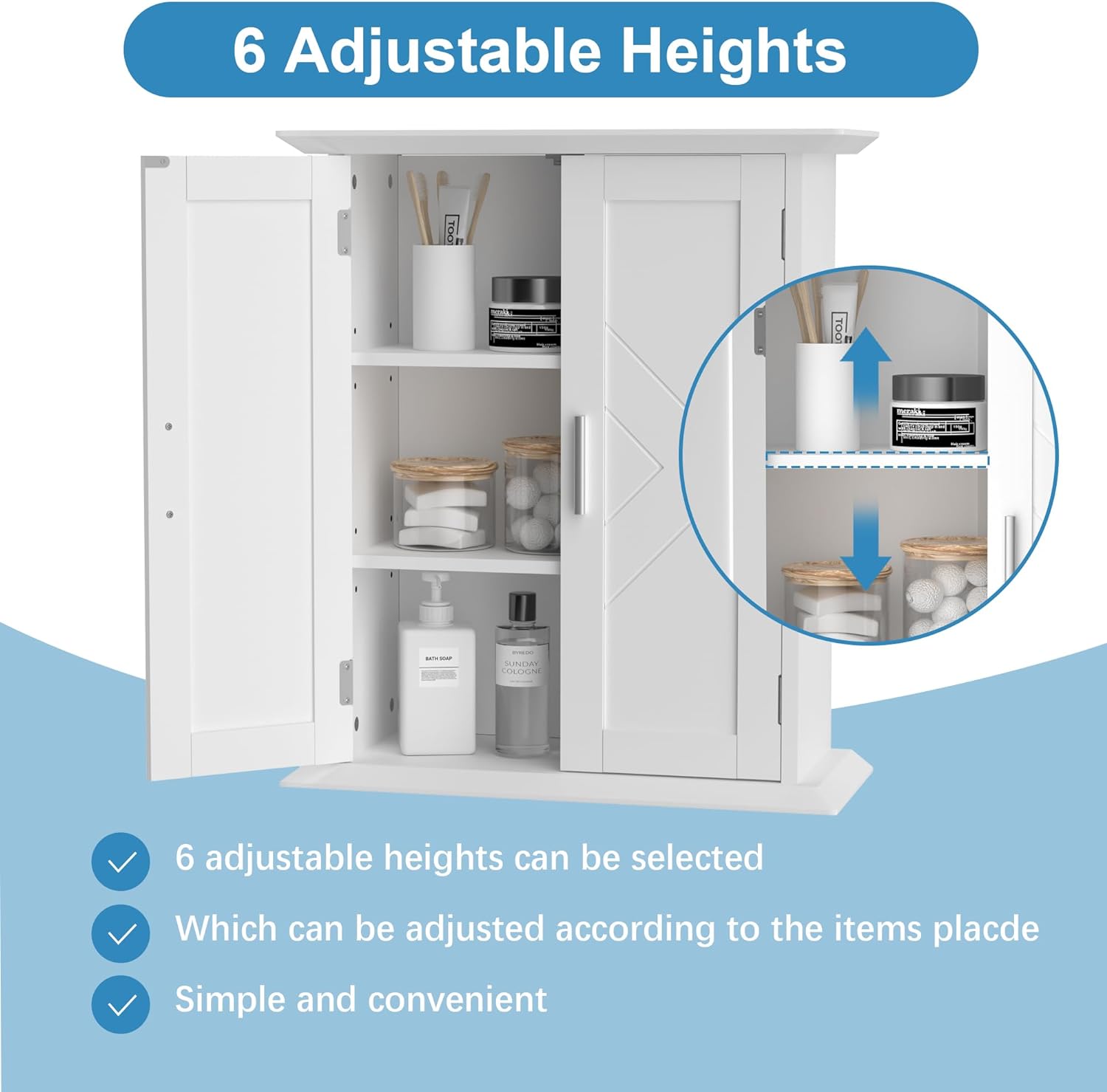 VECELO Bathroom Floor Cabinet Freestanding Wooden Storage Organizer - VECELO