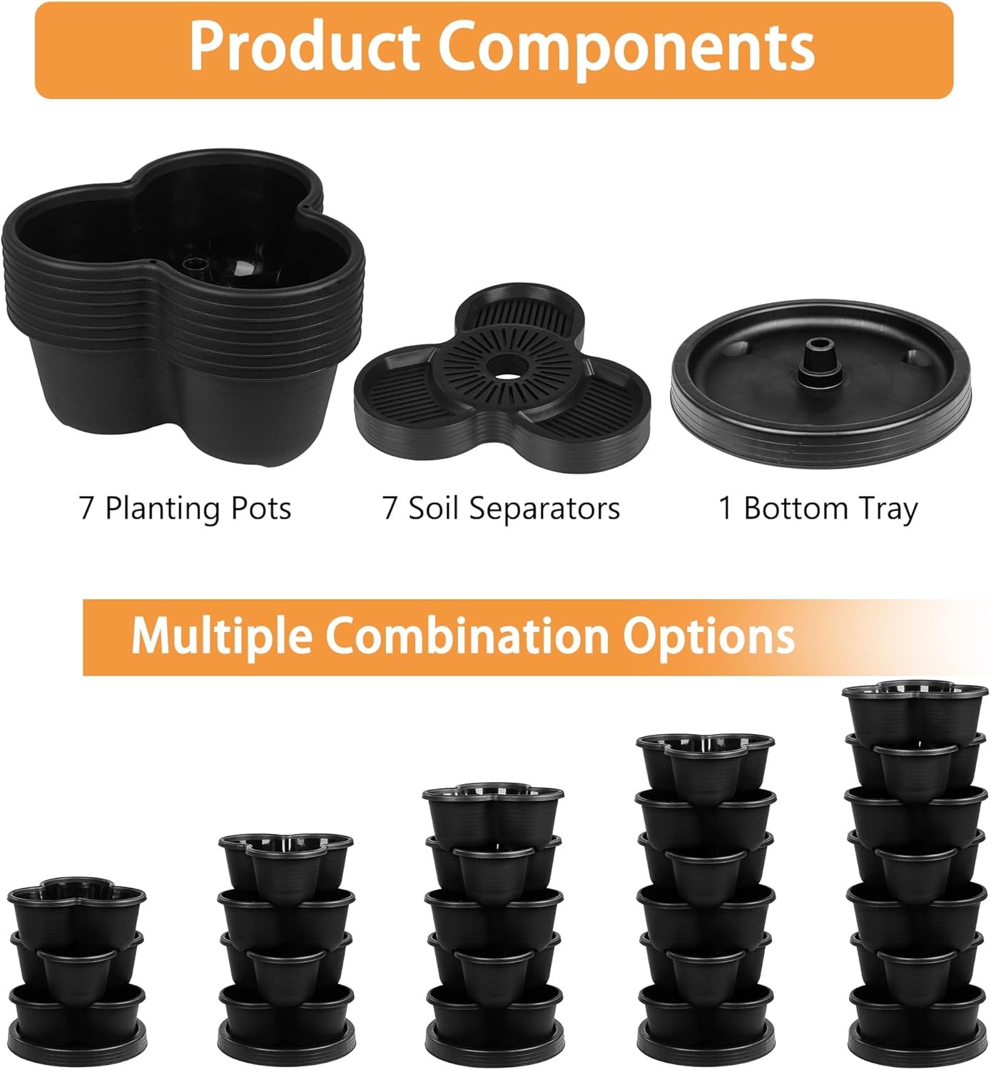 VECELO 7 Tier Vertical Garden Planter