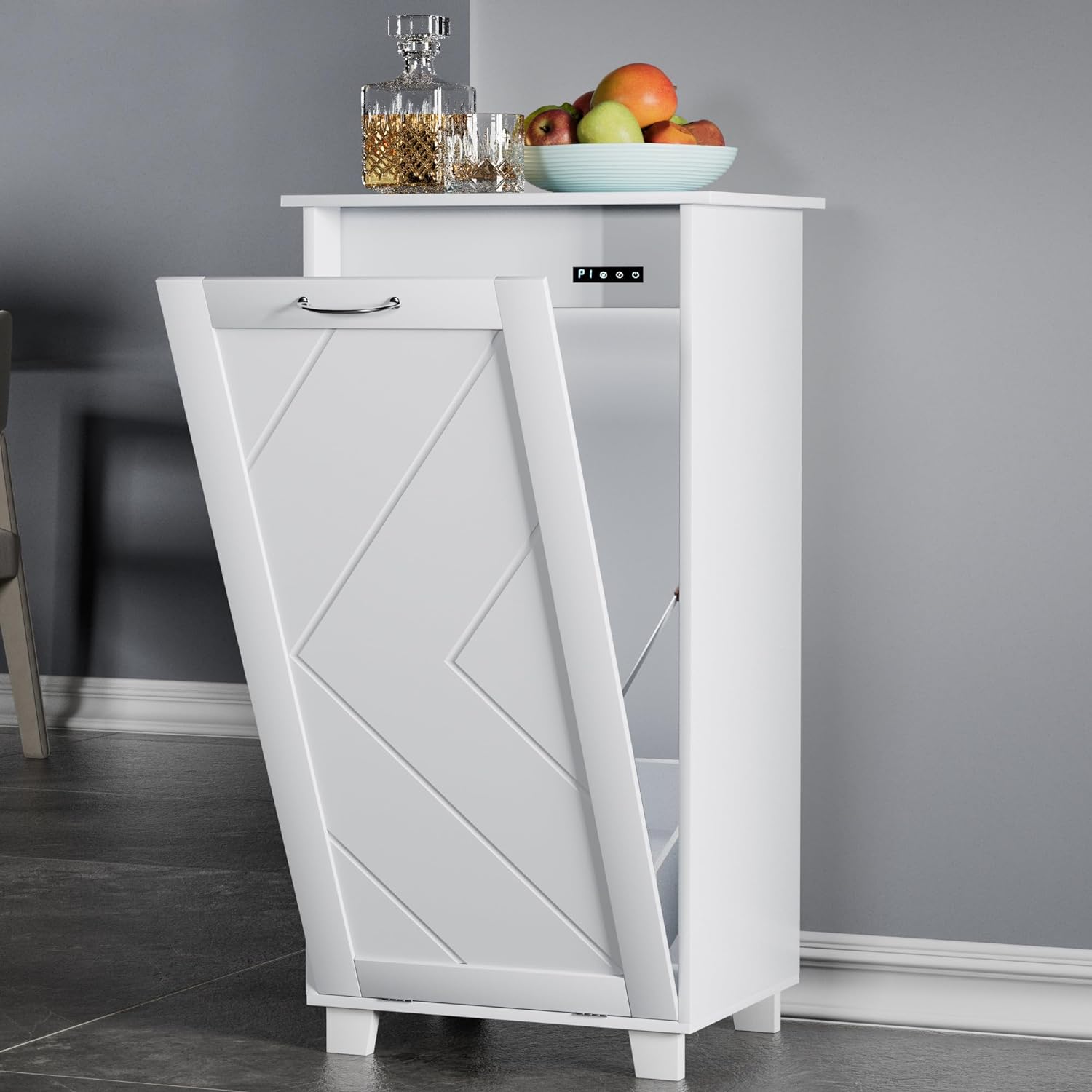 VECELO Tilt Out Kitchen Trash Bin Cabinet
