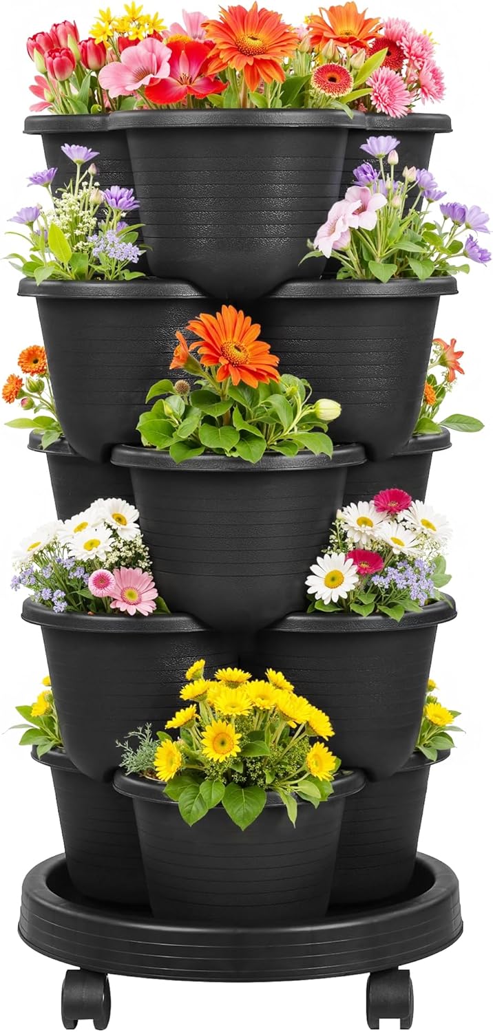 VECELO 5 Tier Vertical Garden Planter