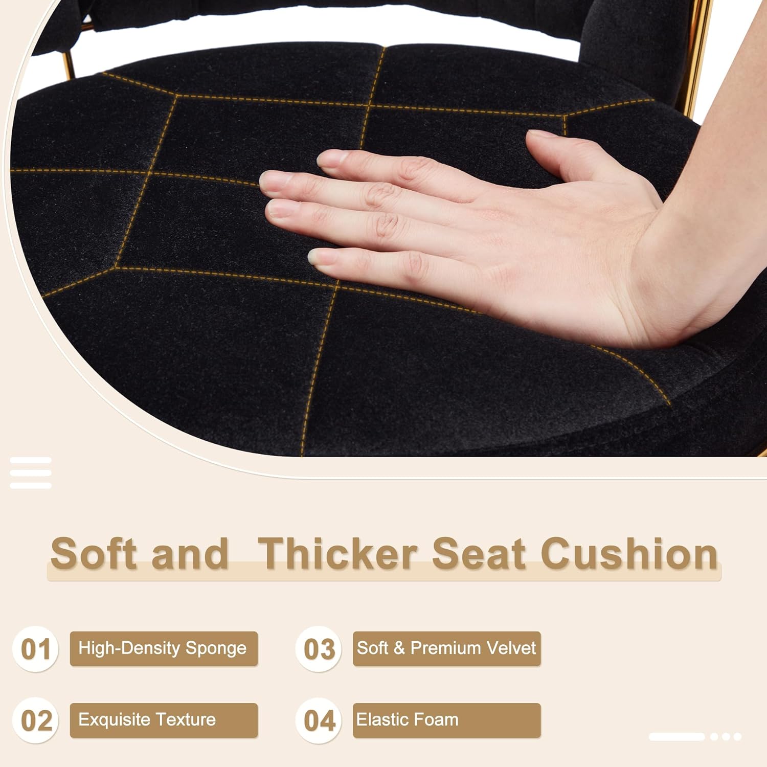 VECELO Bar Stools Set of 2, Adjustable Barstools Counter Height Stools with Back and Arm - VECELO