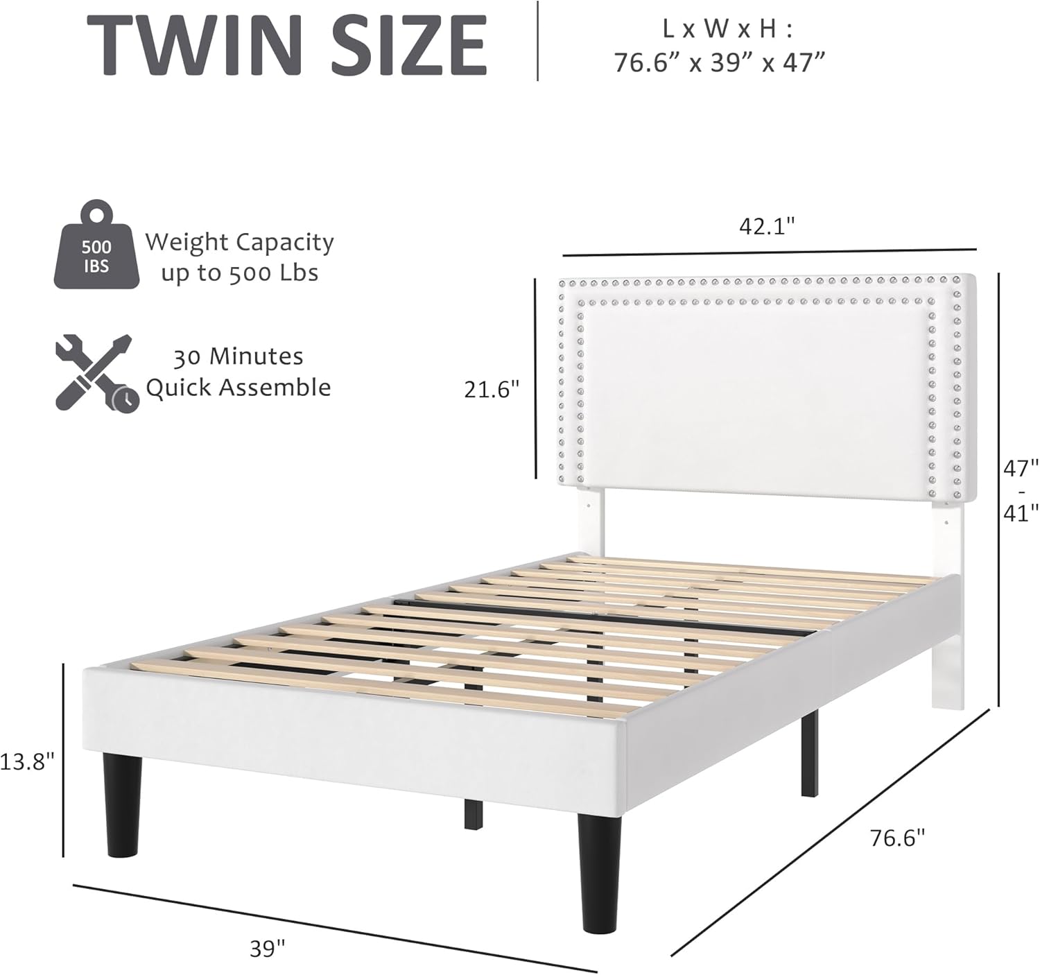 VECELO Modern Platform Bed Frame/Mattress Foundation