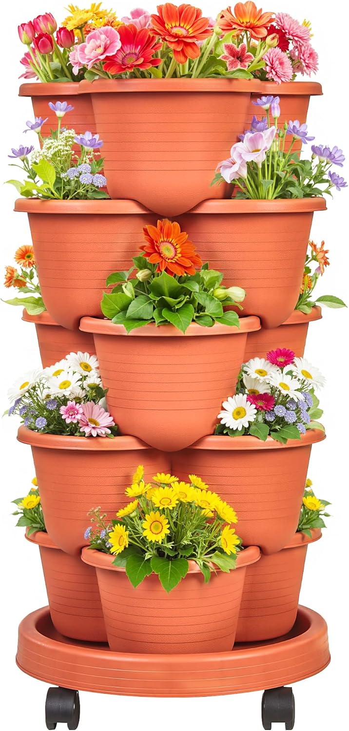 VECELO 5 Tier Vertical Garden Planter