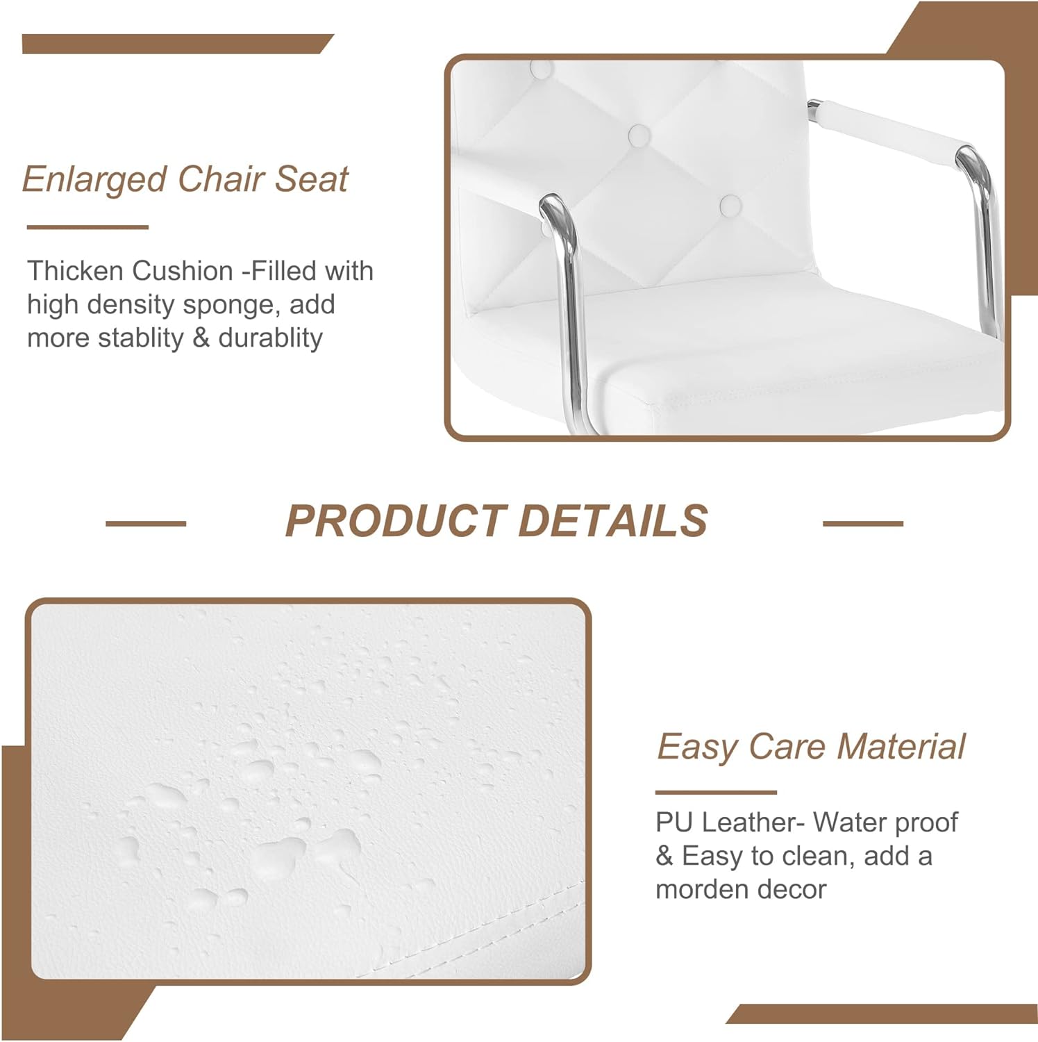 VECELO Adjustable Counter Height Bar Stools Set of 2 - VECELO