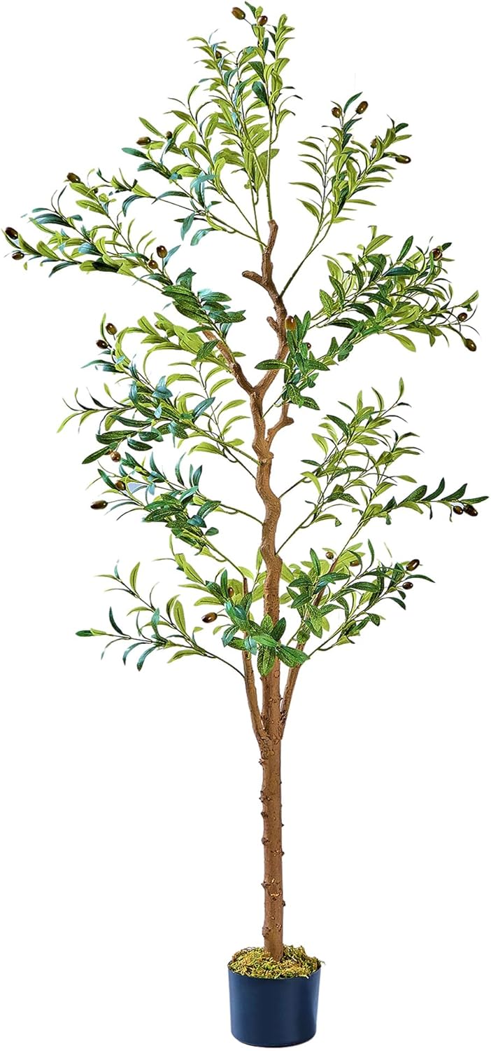 VECELO Artificial Ficus Tree with Sturdy Nursery Pot, 5FT and 6FT Faux Silk Plant - VECELO