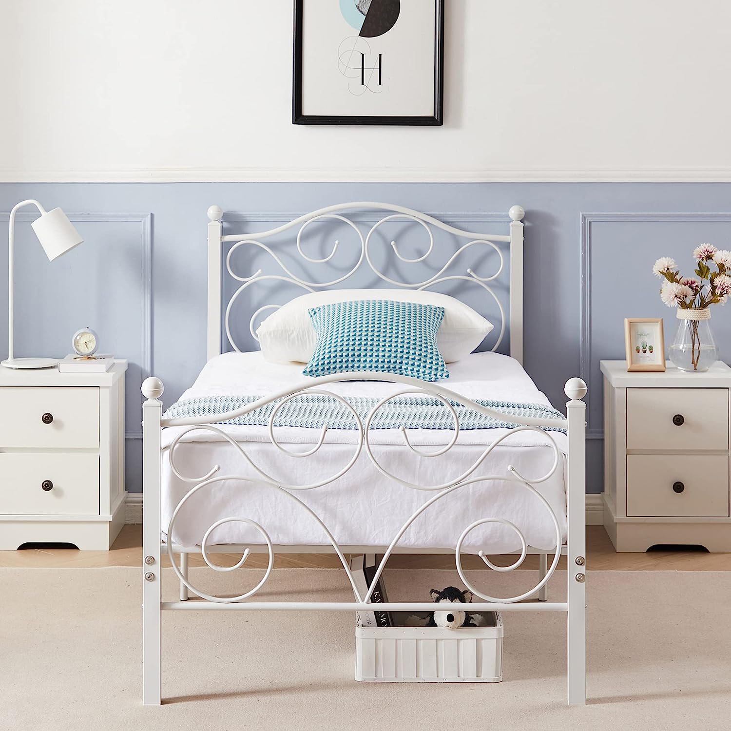 VECELO Classic Metal Bed Frame Mattress Foundation - VECELO