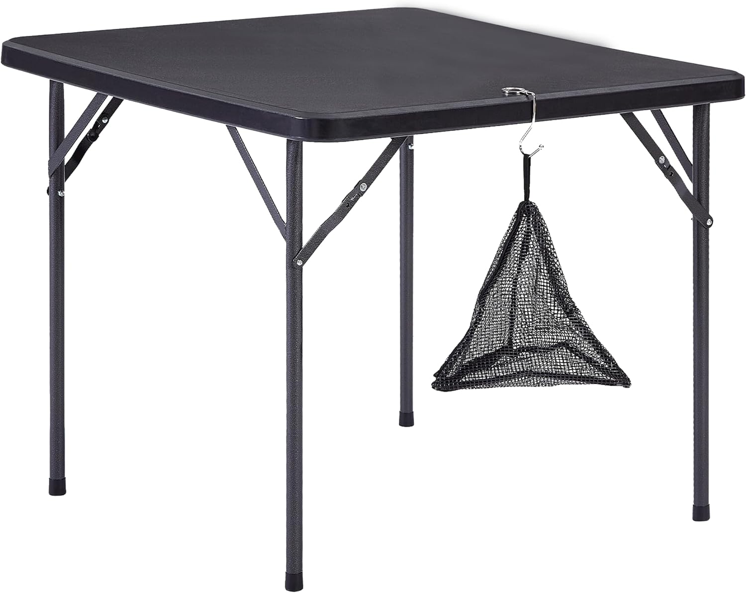 VECELO Folding Plastic Card Table Square with Mesh Bag - VECELO