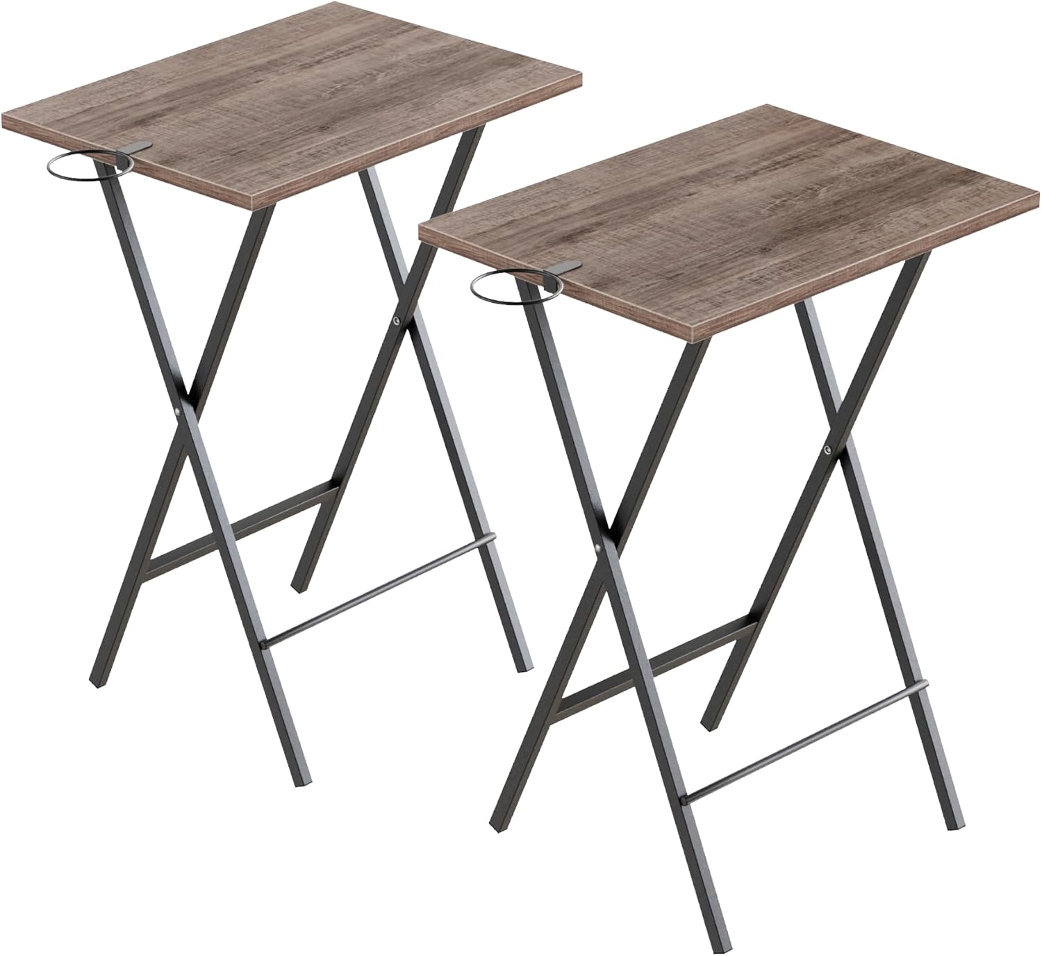 VECELO Folding TV Tray for Eating Set of 2