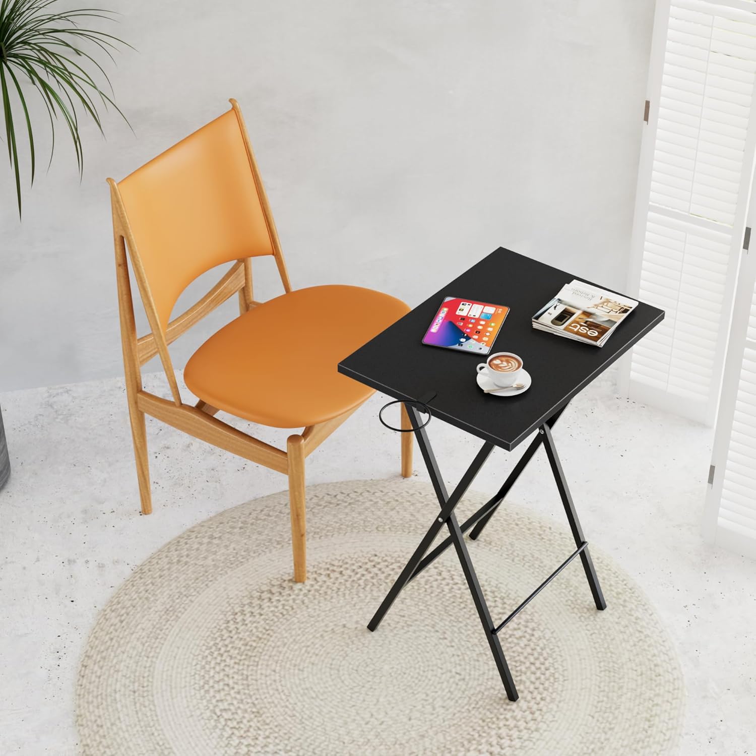 VECELO Folding TV Tray for Eating Set of 2