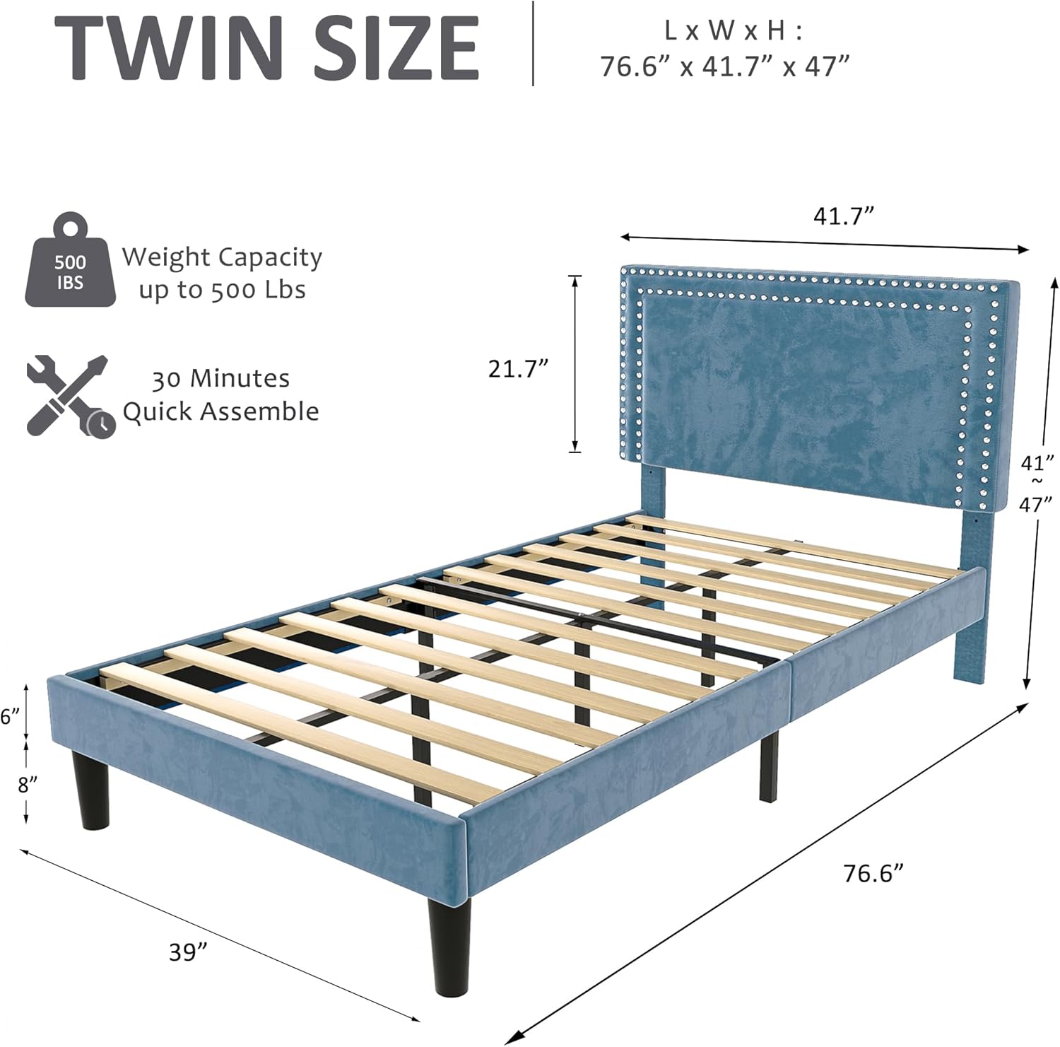 VECELO Modern Platform Bed Frame/Mattress Foundation
