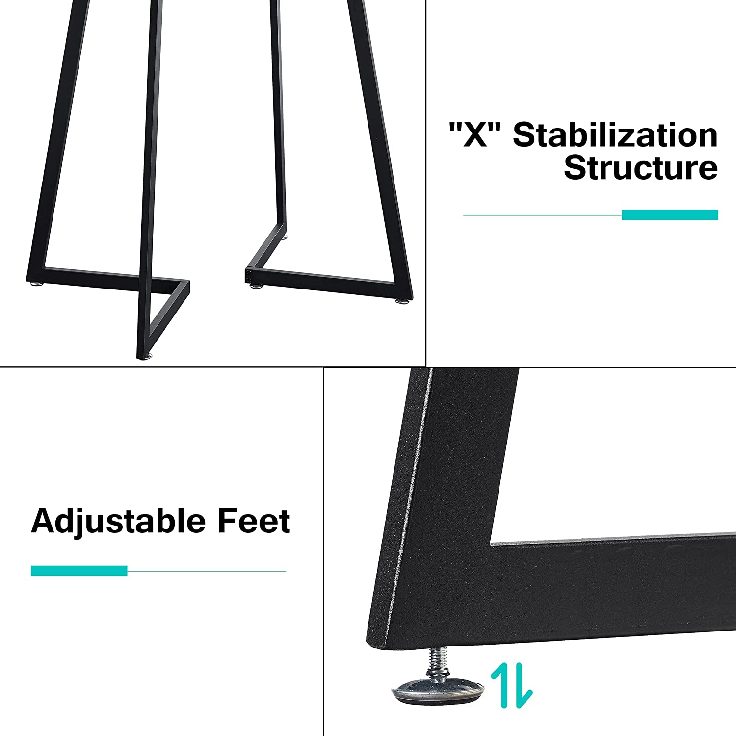 VECELO 3 Piece Kitchen Dining Room Set - VECELO