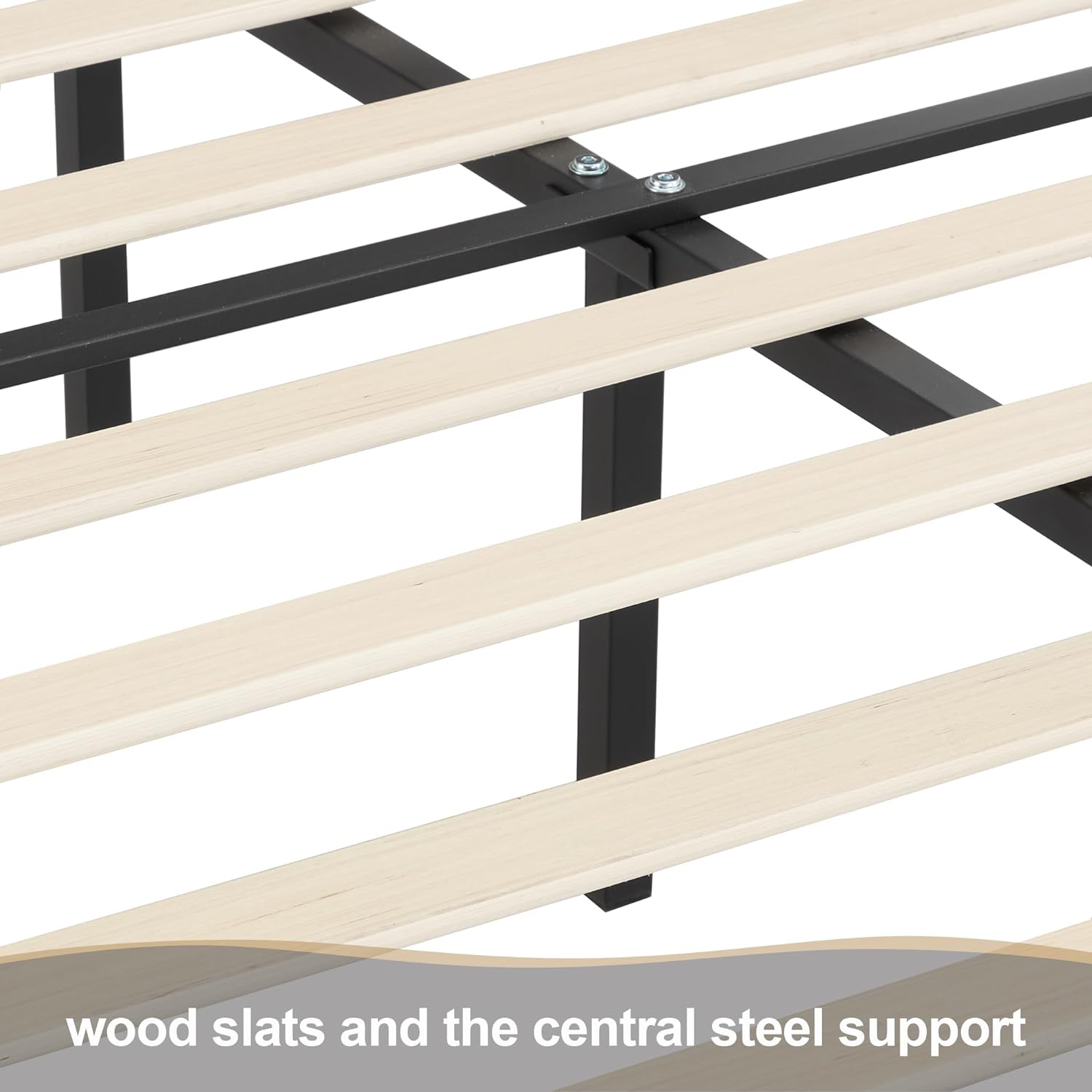 VECELO Premium Upholstered Platform Bed Diamond Stitched Panel Headboard