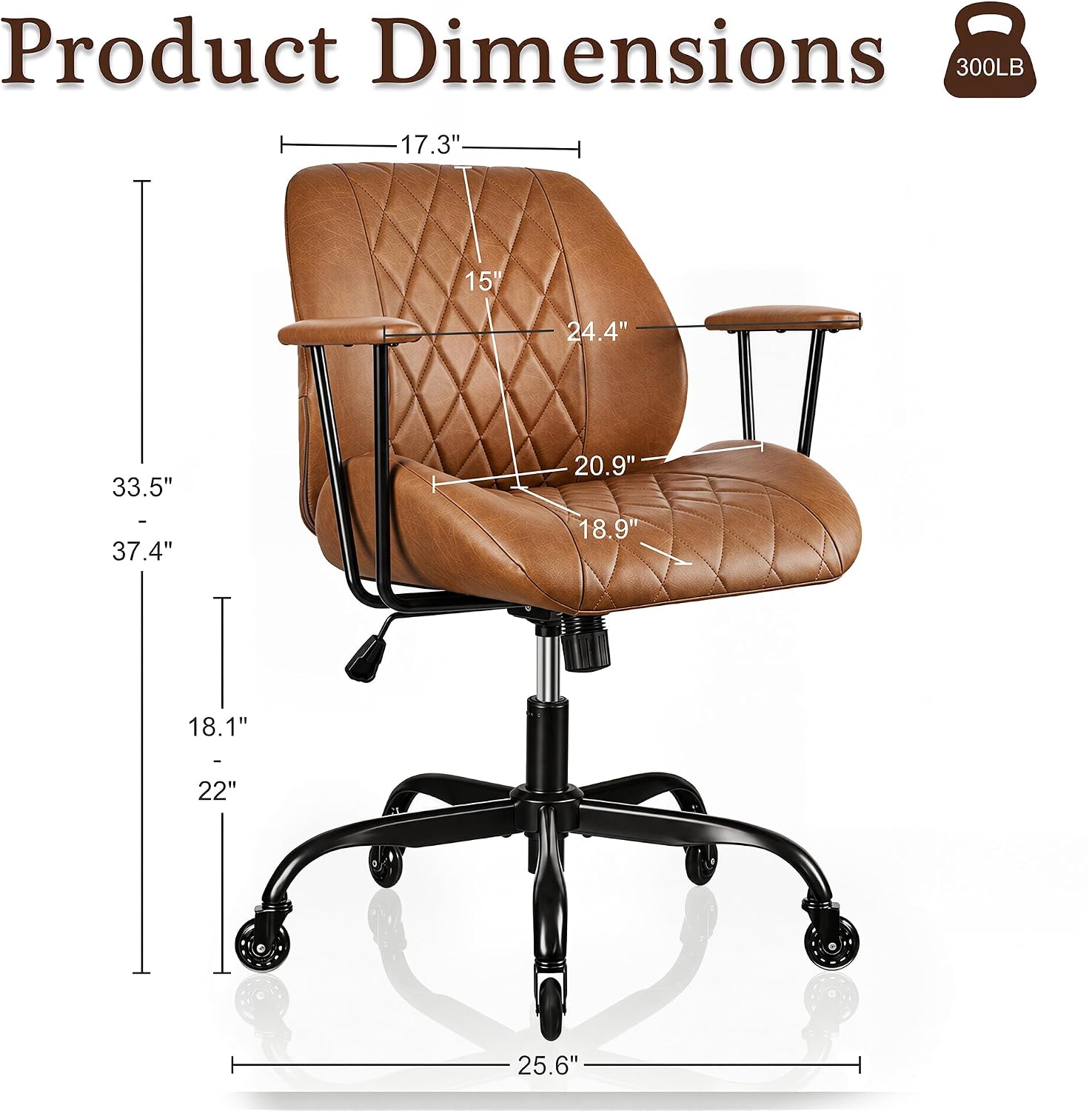 VECELO Ergonomic Office Chair with Removable Armrests