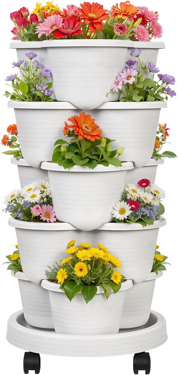 VECELO 5 Tier Vertical Garden Planter