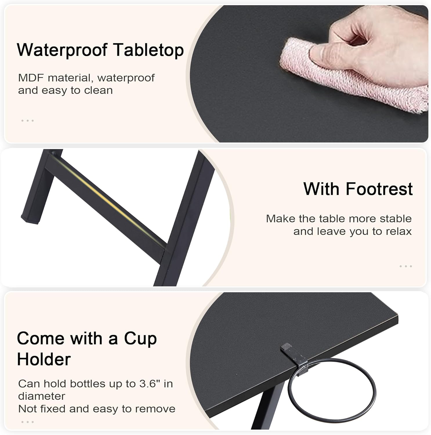 VECELO Folding TV Tray for Eating Set of 2