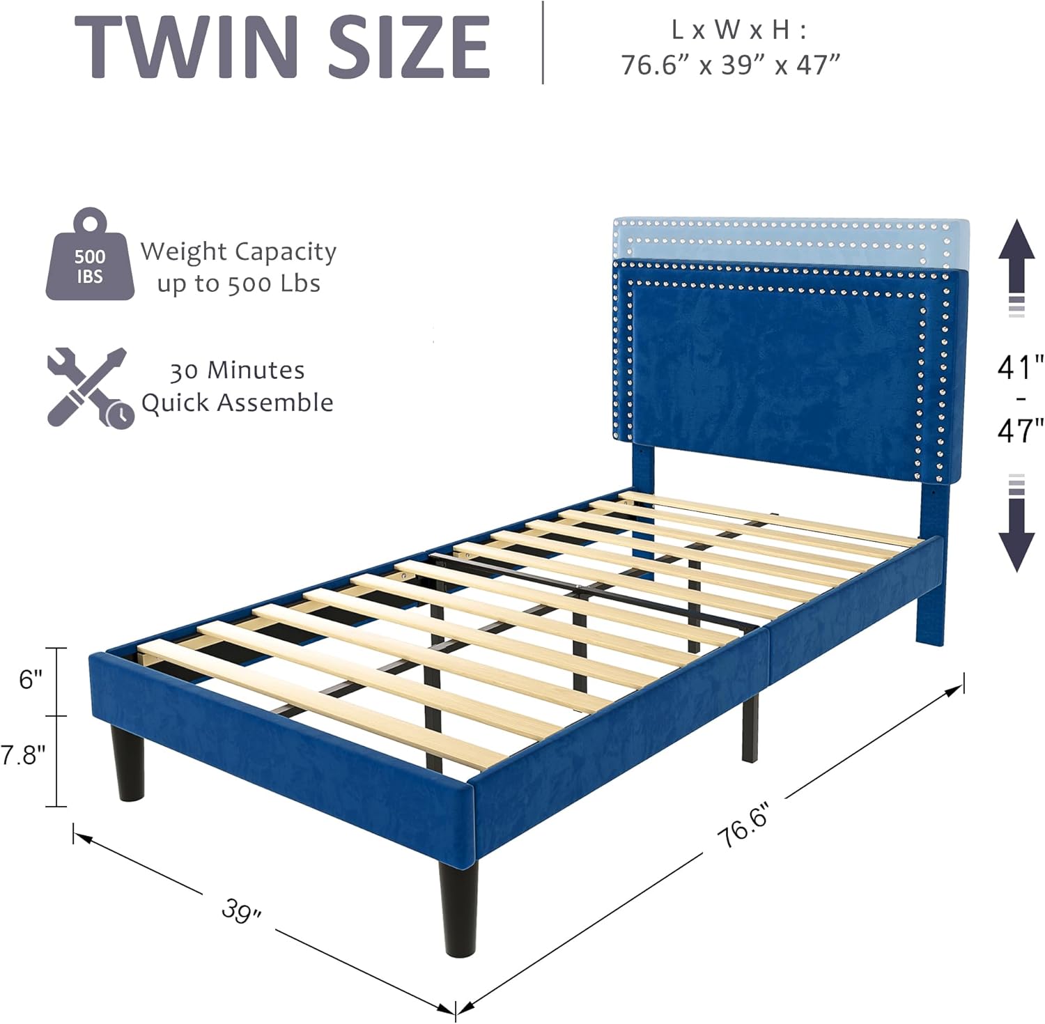 VECELO Modern Platform Bed Frame/Mattress Foundation