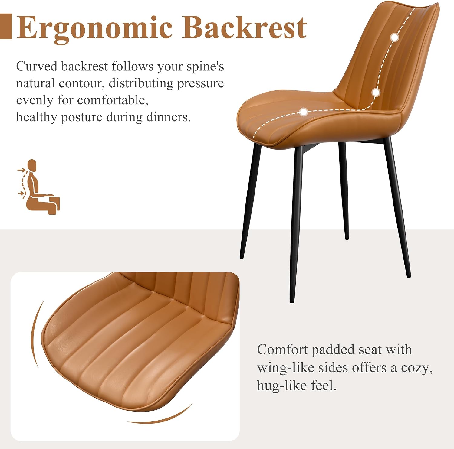 VECELO Dining Chairs Set of 2