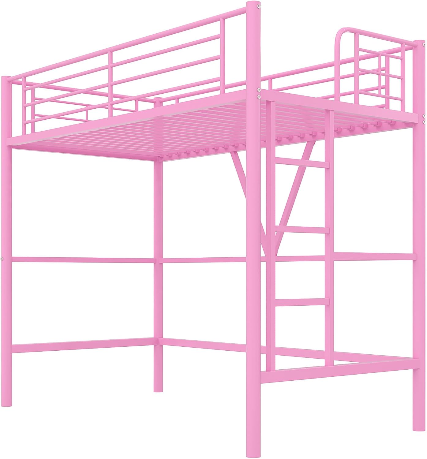 VECELO Metal Loft Bed Twin Size